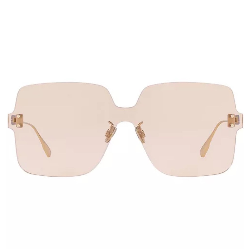 Dior Rimless Sunglasses in Light Pink with Gold Accents